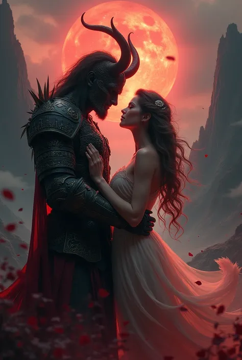  Love story between a demon warrior and the goddess of love, Dark theme and love  