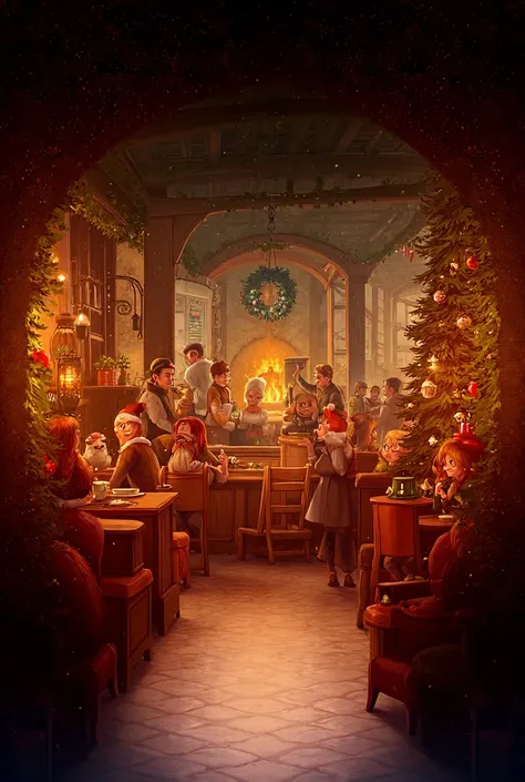 cozy christmas caffe