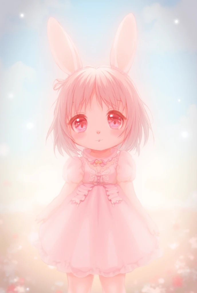 Create a cute anime bunny girl 