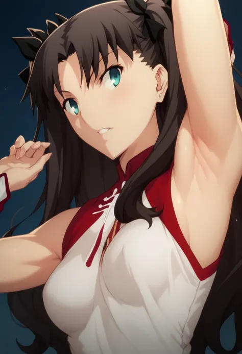 Tohsaka Rin, armpits, medium size breasts