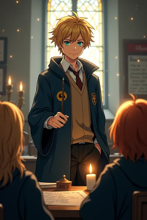 Jaune Arc from RWBY reimagined as a modern Hogwarts Professor Against the Dark Arts.