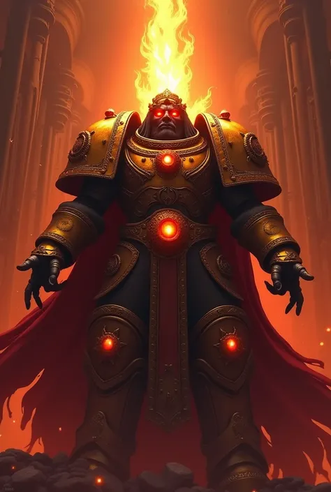  Emperor god of Warhammer 40000 ,size :  The Emperor is immense , excedendo amplamente o size de um humano comum.  It is estimated that he measures between 3 and 4 meters when fully standing . Features  :  Your face is often described as being both perfect...