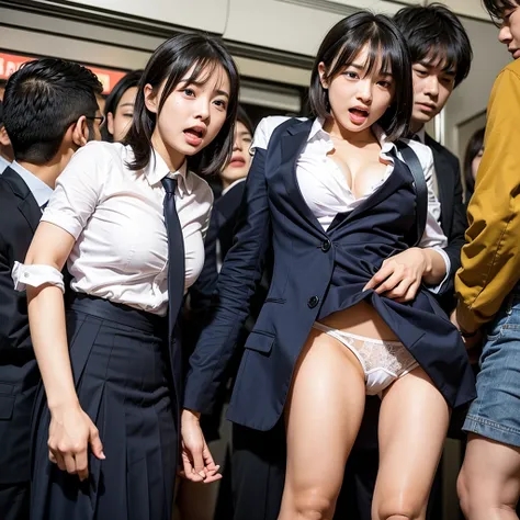 Horny male students are looking for beautiful, clean and old-fashioned female students,  female students forced to participate in a puffy undressing game by male students ,  female students who are suddenly taken off their school uniforms in front of viewe...