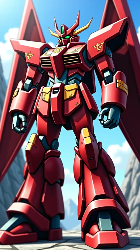 dragoon from isekai wa smartphone to tomo ni, in another world whit my smartphone, a drawing of a robot with a large body and a large wing, anime mech armor, cool mecha style, modern mecha anime, full body red mech, # mecha, an anime large mecha robot, red...