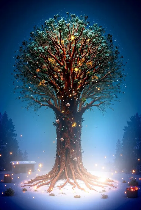 Create Christmas image with Tree of Life