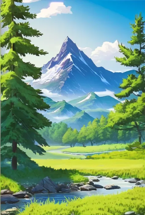 Scenery with mountain 