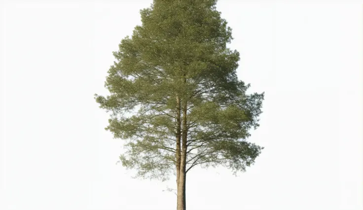 fir tree on white background