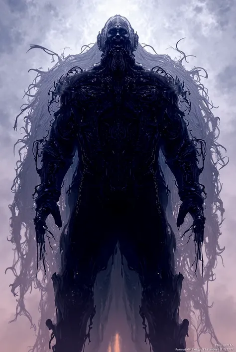 Create a image of a cosmic being with black armor,black helmet reminding of Galactus,a cosmic sphere in hand,a huge axe in the free hand,and with a expressionless face. Hes huge,cosmic sized and immensely powerful. The Architect. Anime Style. Animated. DC ...