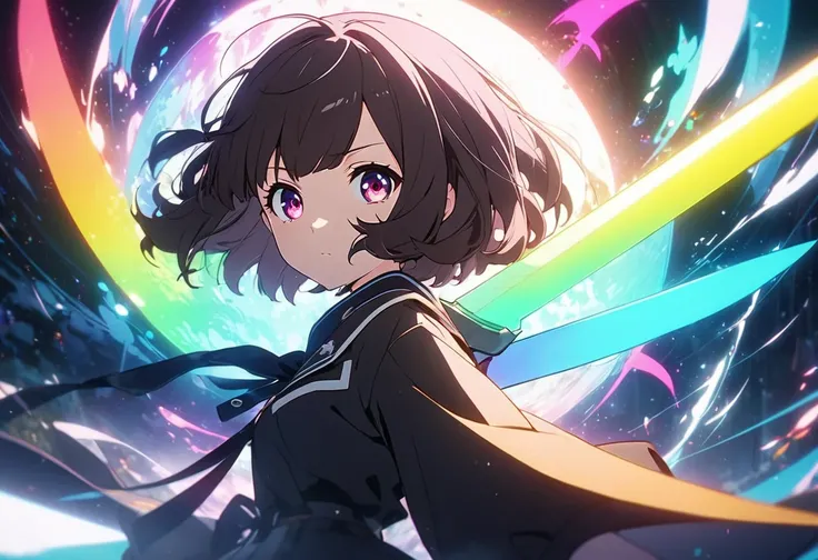 Anime characters with swords , Nightcore,  animated film screenshot ,  Anime Keyframe ,  Dreaming Psychedelic Anime ,  anime opening ,  Ilya Kuvshinov ,  2019 anime screenshot,  in the style of Cytus and Deemo ,  2012 anime screenshot,  Animated Visuals ,1...