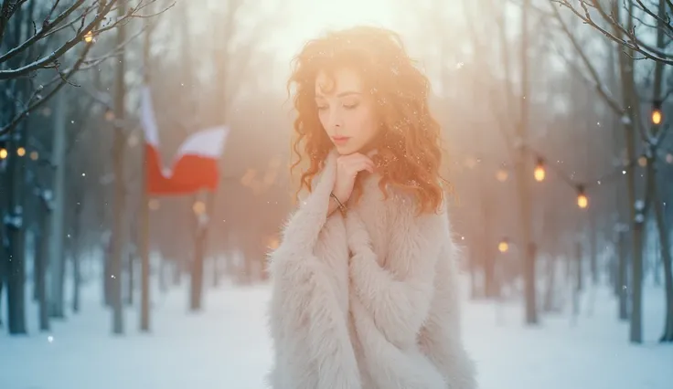 
Christmas Winterland
Beautiful white woman, red hair
Poland flag blowing
