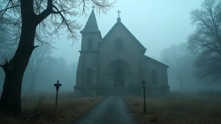 Today, we embark on an eerie journey to a desolate place where a giant, abandoned church stands in the middle of nowhere. Surrounded by ancient trees and shrouded in thick fog, this location exudes an ominous and mysterious atmosphere. Join us as we uncove...