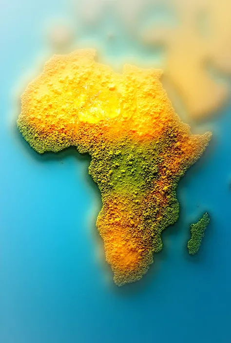 Une carte miniature du continent africain généré par AI