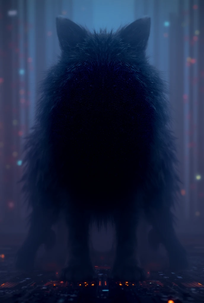  Color and texture :  The black wolf can be covered with metallic or semi-metallic wool ,  which reflects light and looks like liquid metal ,  while remaining matte in some areas .  His wool may have a slight glow ,  alloy resembling neon lighting .
Techno...