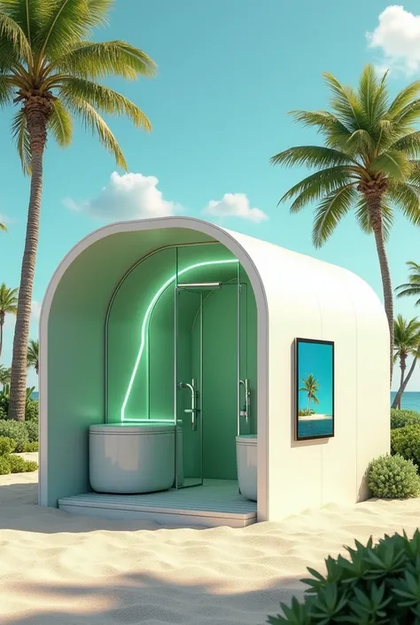 CREATING THE PERFECT REALISTIC AND WELL-DETAILED IMAGE ,WELL DETAILED AND REALISTIC CABIN WITH MODERN SHOWER TO REMOVE SAND FROM THE BEACH

It must be in a special place on the beach.
General Description
Dimensions : 3 m high ,  3 m long , 2. 5 m wide .
De...