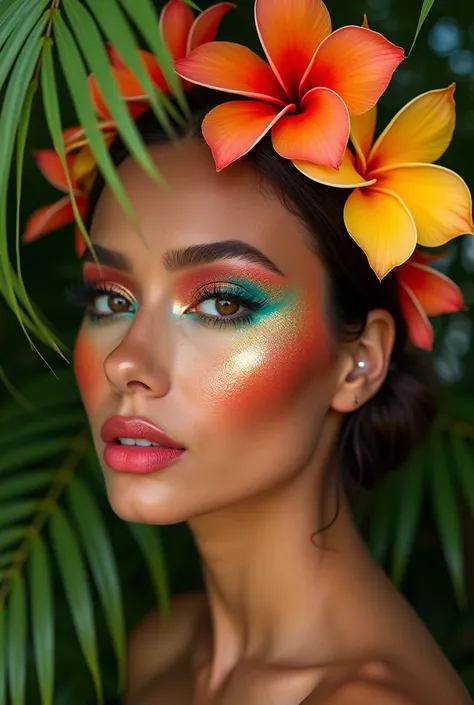 tropical makeup idea