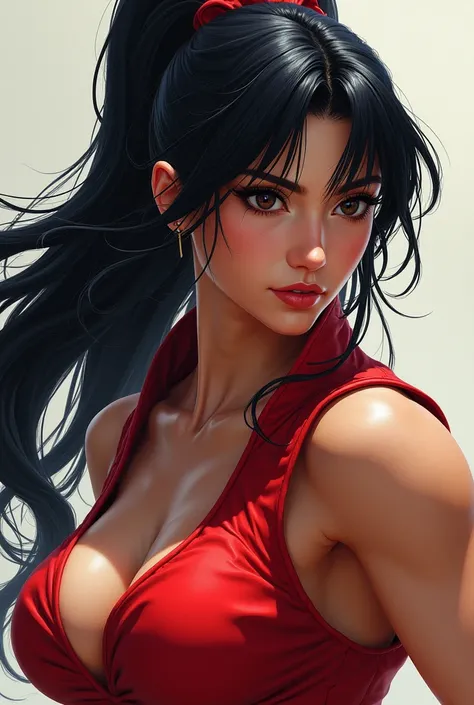 Chunli　 long hair　 black hair
