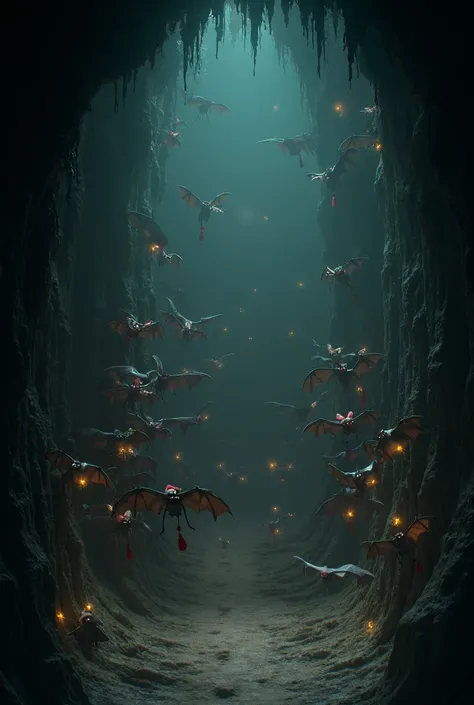 Christmas bats in cave