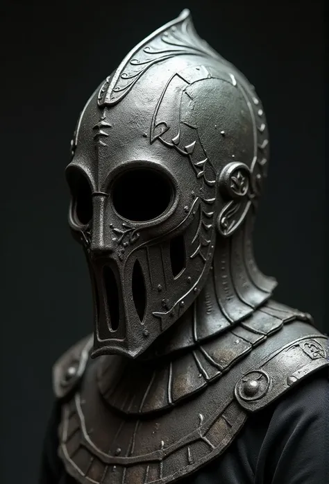 Image a helmet/mask used for torture in the Middle Ages, it is Called the helm of agony, it is designed to inflict constant pain to the person wearing it. It covers the entire head and face . It is Iron Maiden for the head 