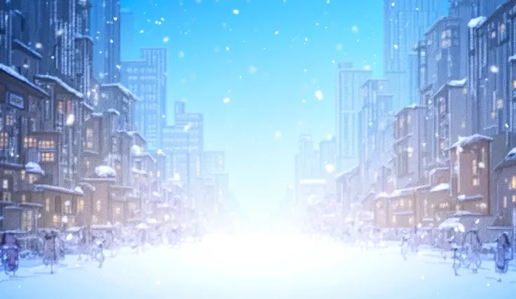 anime world, city, winter