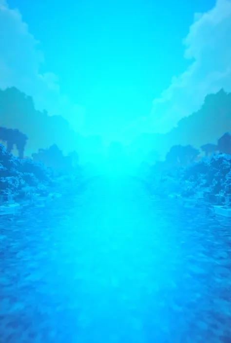 Make a blue Minecraft-style background that has water details and is very colorful, It&#39;s for a banner