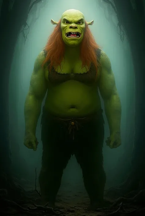 Make an image of Fiona as an ogre 