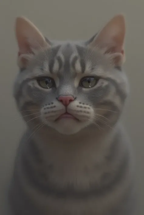 a crying cat