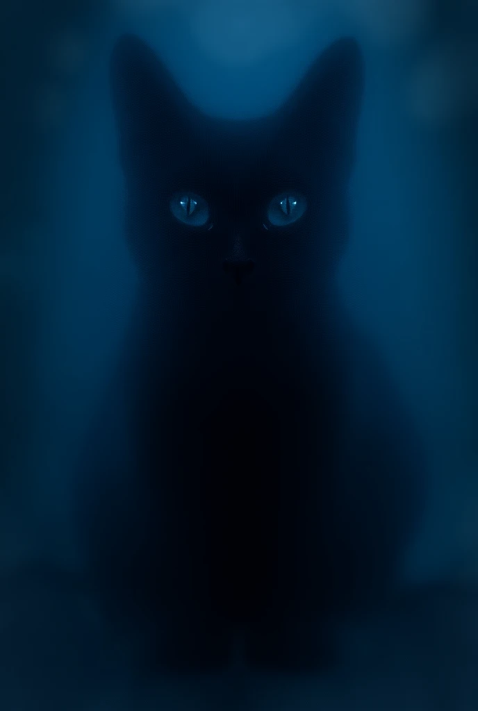 Black cat blue eyes 