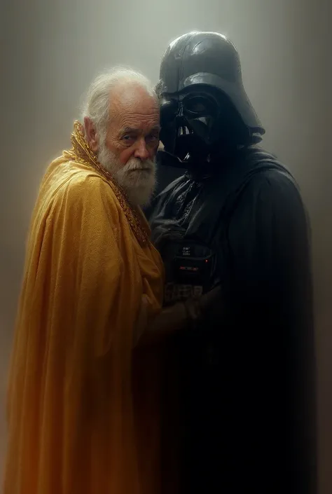 Midas and Darth Vader hug