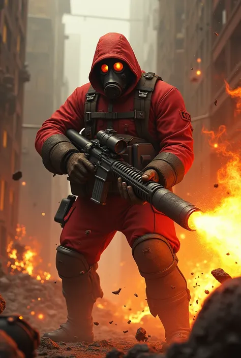 Draw Pyro  from Team Fortress 2