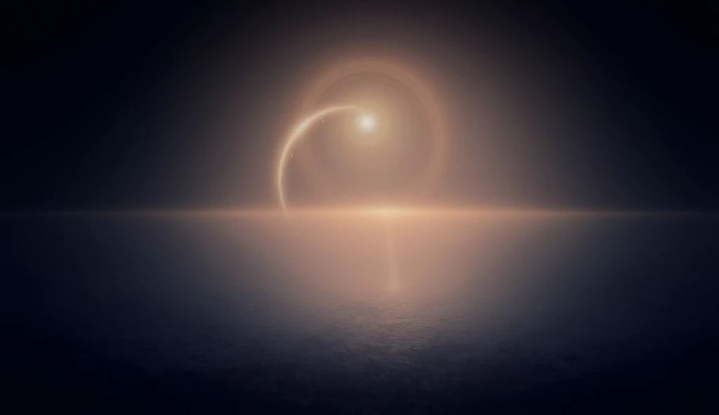 A large, glowing planet with rings orbits serenely in the distance. A beam of light from the sun hits the planet’s surface, highlighting a path that leads into the unknown. The scene feels hopeful yet mysterious, representing the potential to harness one’s...