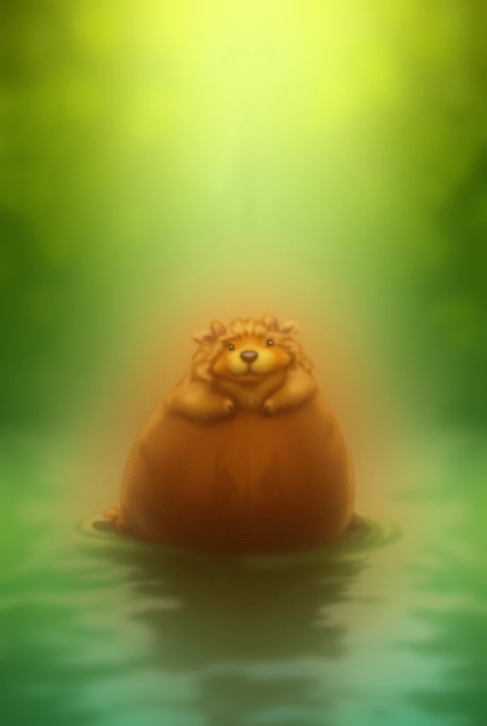 in Disney Pixar style,  an otter and a squirrel in the water ( the squirrel on top of the otter ) In love and cuddled  