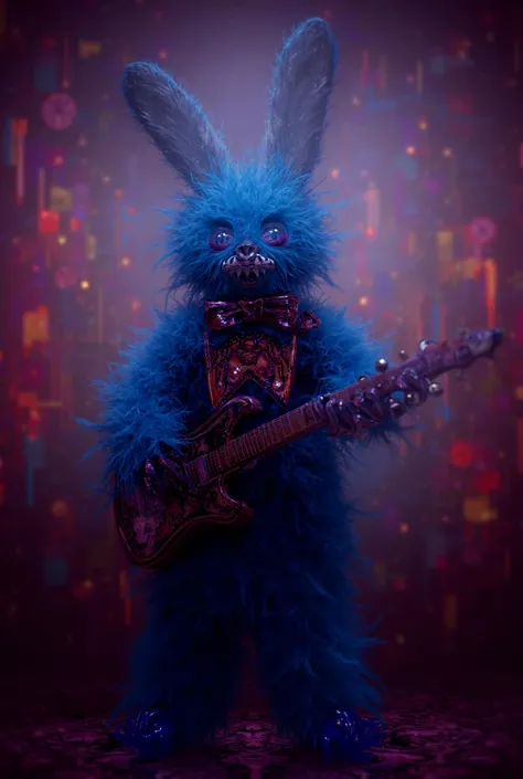 ( hyper realistic ) Play the toy Bonnie from FNaF 2 on the main stage with your guitar presenting a show for the ren in a way faithful to the toy Bonnie 