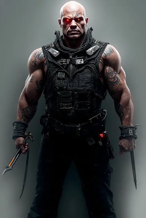 kano, From the Mortal Kombat ,  has a muscular and robust physique ,  highlighting its strength and combat experience . the shaved head ,  reinforcing its rough look . One of its trademarks is the bright red cyber right eye,  that is surrounded by a metal ...