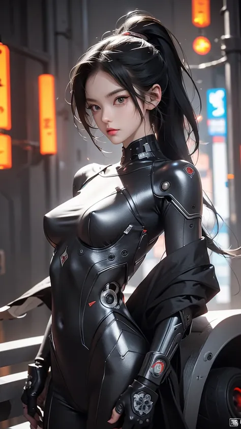 Cute metal kitten,  robot , Cyberpunk style, (( complicated details)),  high res, (( complicated details,  super detailed )),  Cinematic Footage , Vignette  