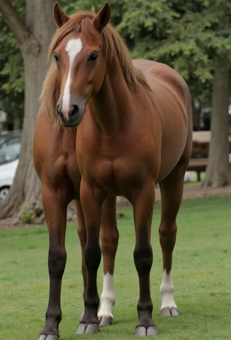 Emma Watson next to a huge horse penis 