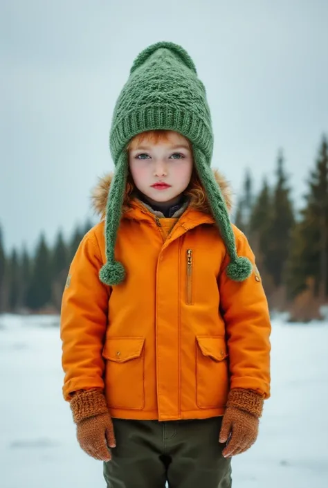 (best quality, 128k,highres,masterpiece:1.2),ultra-detailed,(realistic,photorealistic,photo-realistic:1.37), ((masterpiece)) ((photography)) ((Highest quality))  
A hyper-realistic photography of a young boy with pale skin, bright green eyes, and curly red...