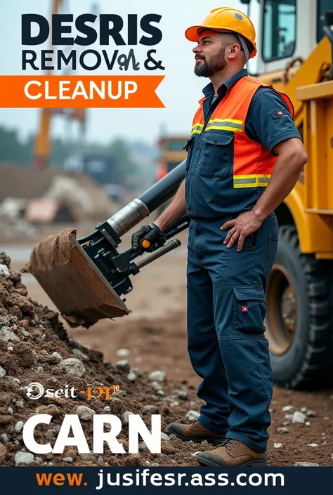 A poster to promote a debris removal business with space for information and number 