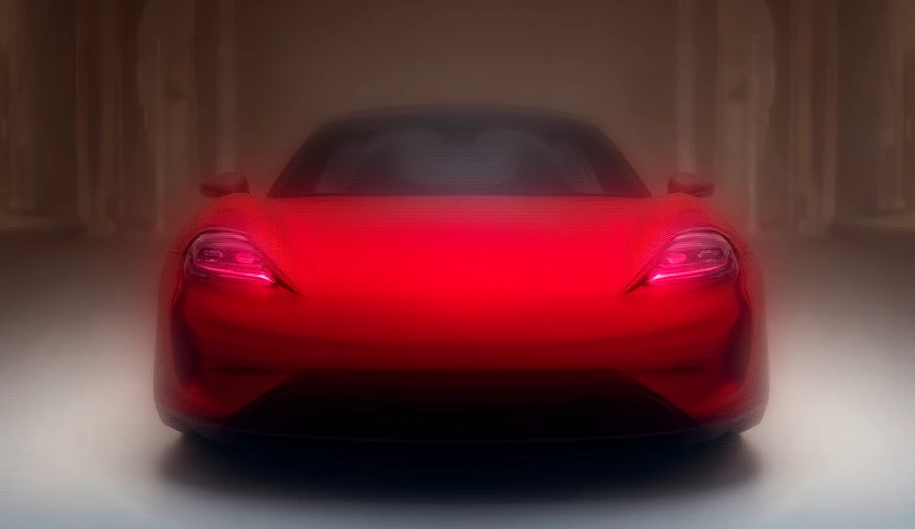 To describe the 2025 Porsche Boxster EV in a luxury showroom setting from a front-angle view:

"The 2025 Porsche Boxster EV, gleaming in a striking red finish, commands attention in a sophisticated luxury showroom. Its aerodynamic curves and sharp front gr...