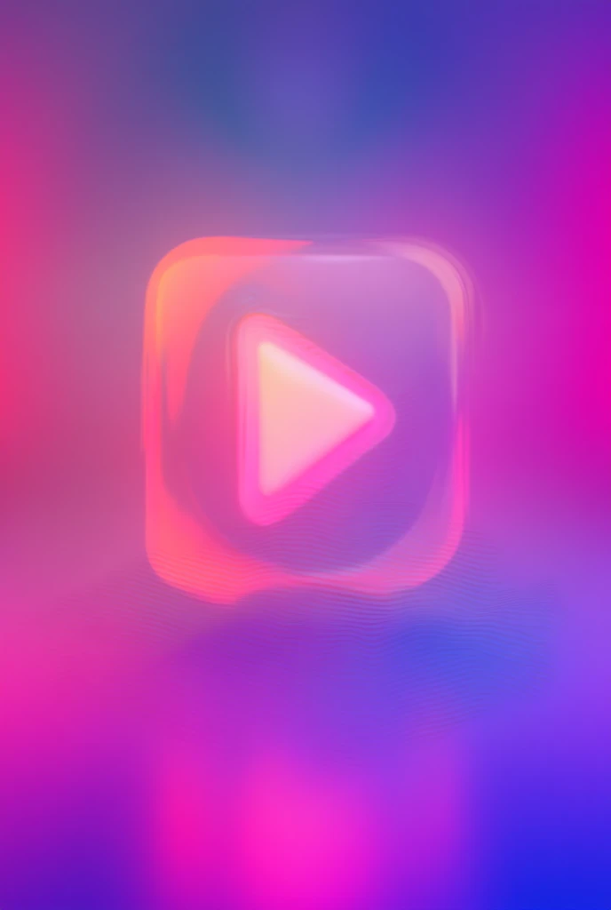 Play button in a colorful setting