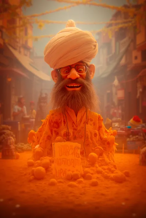 Vadapav seller man 3 D animated image