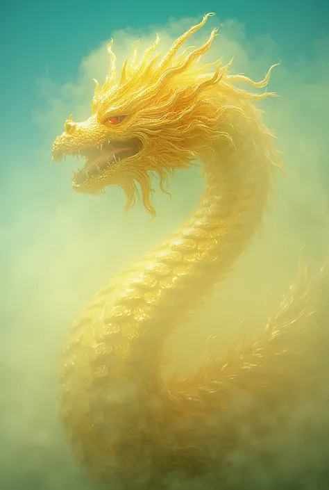 Swan-Dragon Style Elegant, Proud Face, Chinese Style, Gold Accent, Green ,sky,red