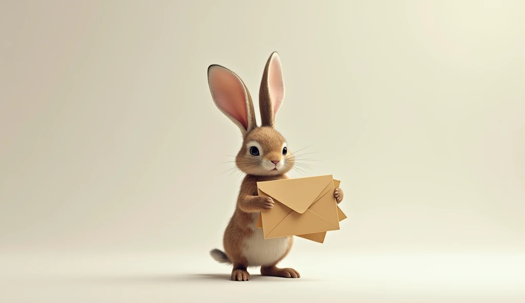 Rabbit holds five envelopes in his hand