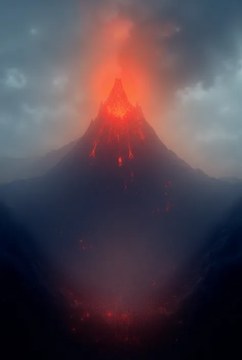  A  volcano is on the mountain