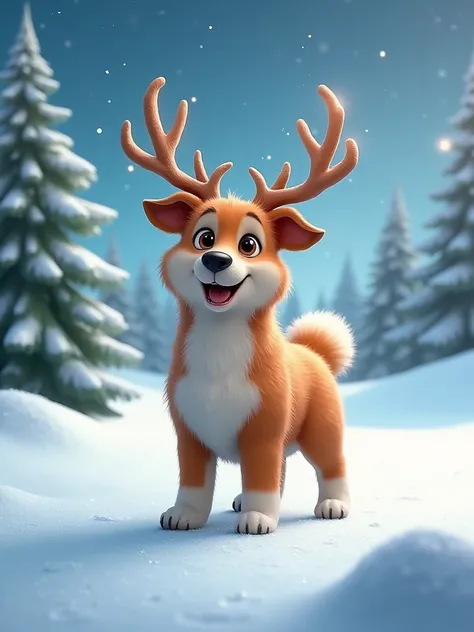 Let this dog become a reindeer