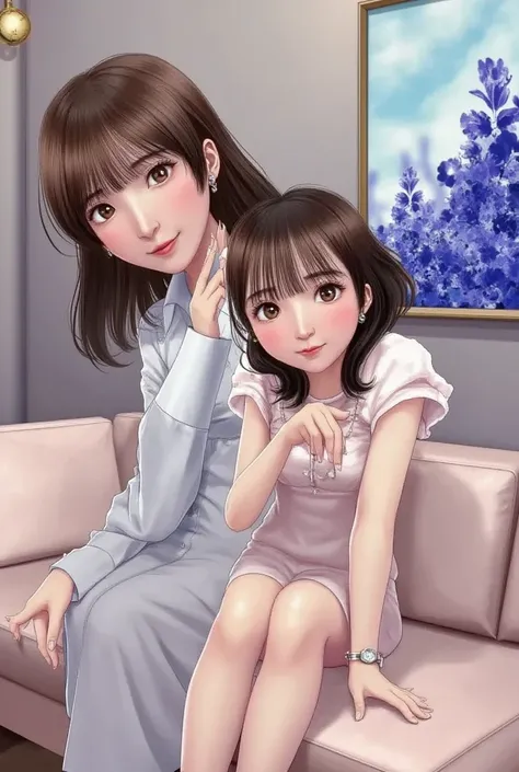 masterpiece、 top quality 、 top quality 、(((On)))、 (((( small))))、Shiny hair quality、Small face、 sitting、 super detailed ,  beautiful,  big eyes、 Ultra Details, clear and  beautiful faces、( Cute Illustration :1.2),   high res ,  Ultra Details,  top quality ...