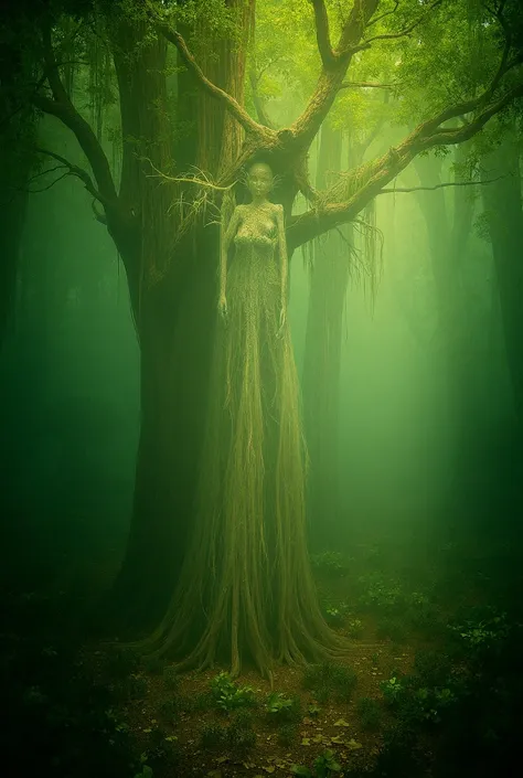 Tree spirit in forest