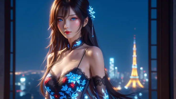 A Masterpiece In 32K Resolution, Supreme Quality, Super Detail, Official Art, Very High-Resolution 32K Wallpaper, Captivating Cinematic Lighting, Beautiful And Aesthetic, Ultra-Detailed Features, Awe-Inspiring Detail. The Subject Is An Elegant, Mature Japa...