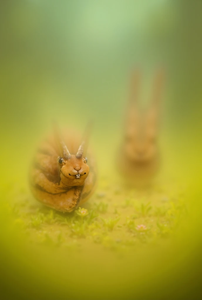 C’une course entre un escargot et un lapin 