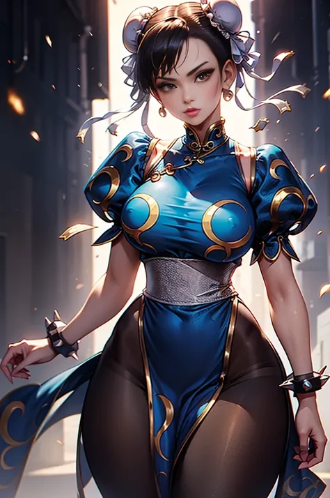  Nico Robin wearing the classic outfit of Chun li, masterpiece, One piece,  best quality,  ultra detailed , 8K, !( beautiful wearing the classic outfit of Chun li ,  perfect body ,  big thighs  )