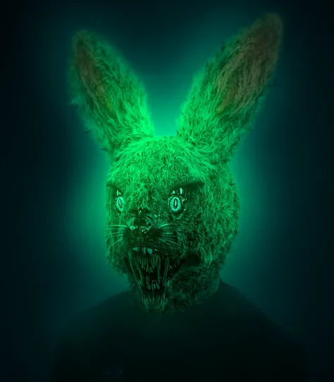 You can search the internet for a killer mask and see it.  I want a scary, neon killer bunny mask that looks like the killer bunny mask on the internet